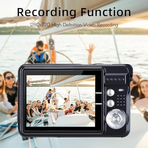 Acuvar 18 MP Digital Camera for Adults & Kids – Compact HD Photography with 2.7″ LCD, Rechargeable Battery, Ideal for Indoor/Outdoor Use & Seamless Sharing – Perfect First Camera for Budding Photographers