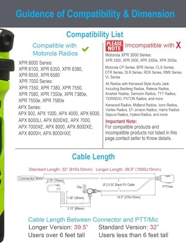 Professional-Grade Motorola Radio Earpiece – commountain APX 6000 & XPR 7550 Headset with Mic – Seamless Compatibility for APX 8000, 7000, XPR 7350 e Models – Lightweight, Ergonomic Design for All-Day Comfort – Superior Audio Clarity with Durable Acoustic Tube – Ideal for Security Personnel, Emergency Responders, and Event Coordinators – Hands-Free Convenience for Uninterrupted Workflow – Robust Construction for Reliable Use in Extreme Conditions