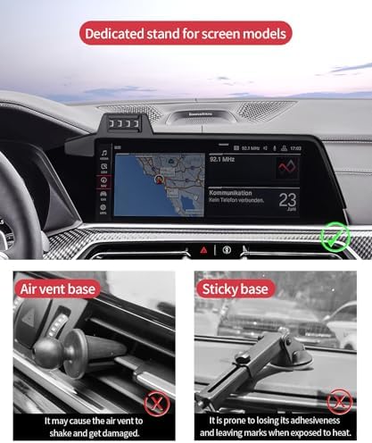 Wireless charging car phone holder For 2019-2023 BMW The X5 / 2020-2023 BMW X6 /2019-2022 BMW X7 Accessories 12.3-inch Screen Fixed Clip,360° Rotation car phone mount Compatible with MagSafe – Enhanced Compatibility and Speed