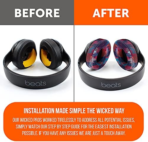 Upgrade Your Audio Experience with WC Wicked Cushions Replacement Ear Pads for Beats Studio 2 & 3 – Retro 90’s White | Luxurious PU Leather & Enhanced Foam for Optimal Sound Isolation | Perfectly Fits B0501 & B0500 Models | Not Compatible with Beats Solo | Enhanced Adhesive for Maximum Durability and Longevity
