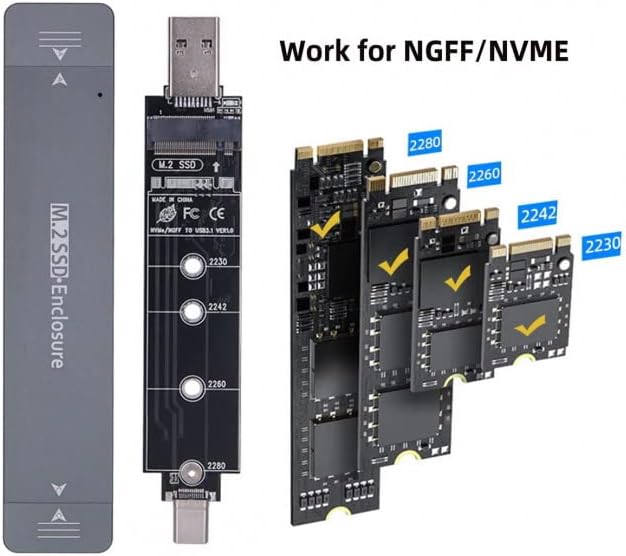 High-Speed xiwai USB 3.0 to NVMe M-Key M.2 NGFF SATA SSD External Converter Adapter with RTL9210 B Chipset – Ultimate Data Transfer Solution for On-the-Go Storage Expansion