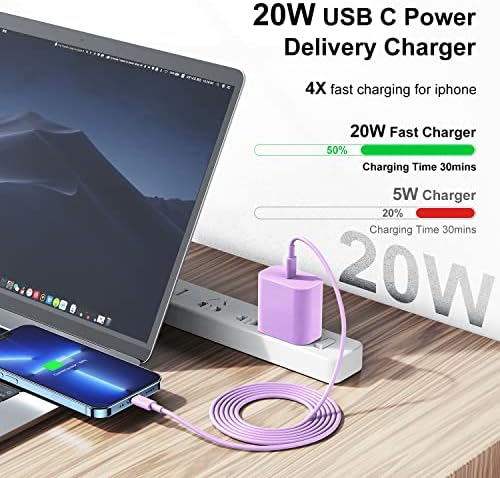 Ultra-Fast 3 FT USB-C to Lightning Charger Cable for i Phone 14, 13, 12, Pro Max & More – Certified High-Speed Charging, Enhanced Durability, and Universal Compatibility for Efficient Power Delivery – Perfect for Home, Office, and Travel Use