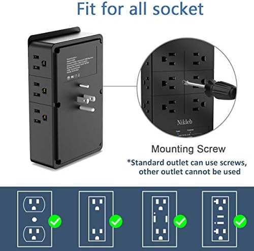 Maximize Your Power with the 23-in-1 Heavy Duty Surge Protector Power Strip – 20 Outlets Plus 2 USB and 1 USB-C Ports, 6 ft Wall-Mountable Extension Cord for Efficient Gaming, Office, and Home Setup – Unmatched Compatibility and Fast Charging Solutions