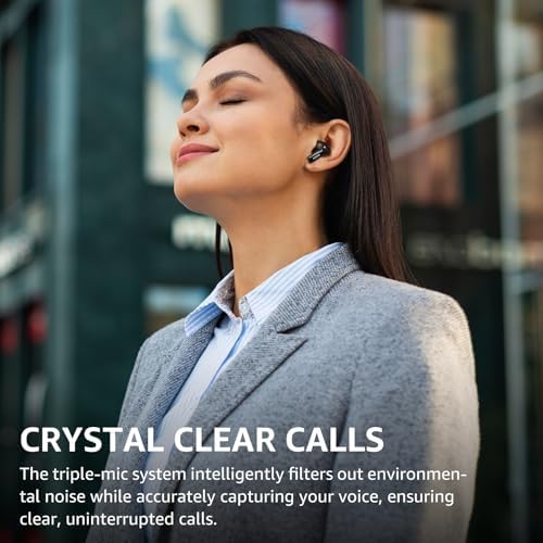 TOZO Elite Hybrid Active Noise Cancelling Wireless Earbuds – Cutting-Edge 6-Microphone AI Technology for Enhanced Call Clarity, 55-Hour Extended Battery Life, Customizable 32 EQ Settings via App, Bluetooth 5.3 for Fast Connectivity, IPX8 Waterproof for All-Weather Use, Ergonomically Designed for Comfort and Secure Fit