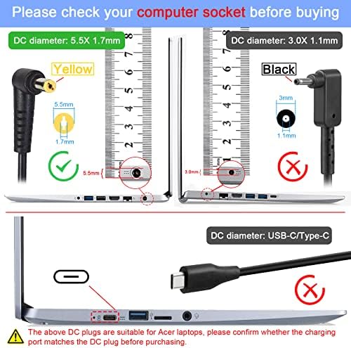 High-Performance Acer Laptop Charger & Power Supply – OEM-Compatible AC Adapter for Aspire One, V5 Series & More | 100% Guaranteed Quality & 30-Day Money Back | Rapid Charging with 19 V 2.15 A Output | Perfect Replacement for D270, D257, AOD257, and More | Reliable 24/7 Customer Support