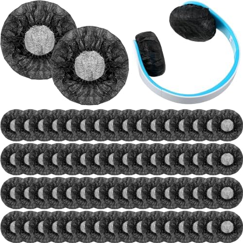Ultimate Hygiene Solution: 500-Pack Black Disposable Non-Woven Earphone Covers for On-Ear Headphones – Enhance Comfort & Maintain Cleanliness in Shared Spaces with Effortless Application