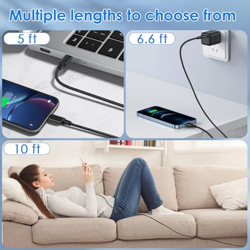 Premium 5-Pack USB C to C Fast Charging Cables – 60 W Nylon Braided Charger for i Phone 16 Series, Mac Book Pro, i Pad Pro/Air, Samsung S24/S23 – 5 ft Length for Ultimate Flexibility and Durability – Reliable Data Transfer with USB 3.1 Compatibility