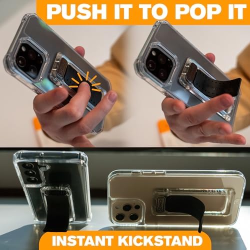 Versatile Scooch Wingback | Innovative Snap Out Phone Grip and Stand for All Smartphone Models – Effortless Two-Way Viewing with Magnetic Car Mount Compatibility – Ideal for Cooking, Video Streaming, and Hands-Free Use – Universal Fit for Any Case and Surface