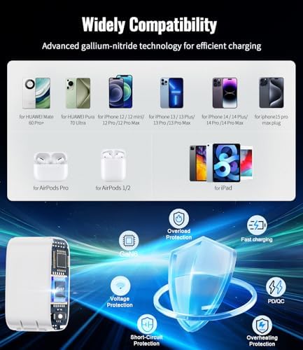 40 W Retractable Dual USB Fast Charger Hub: 3-in-1 Compact Charging Solution for i Phone 16/15, Galaxy S23/S22, LG & Pixel – Travel-Ready Power Adapter with Quick Charge Functionality and Universal Device Compatibility