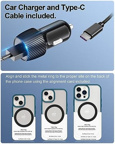 OQTIQ Mag Safe Cup Holder Wireless Charger for i Phone 12-16 – Fast Charging Magnetic Phone Mount with Heat Dissipation, Adjustable Fit, and QC 3.0 Adapter – Ultimate Convenience for On-the-Road Power and Navigation