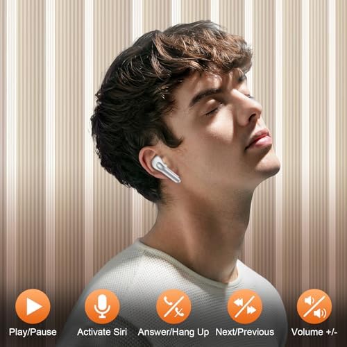 Advanced Bluetooth 5.3 Wireless Earbuds – 60-Hour Playtime with IPX7 Waterproof Rating for Ultimate Gym and Running Performance – Premium Hi-Fi Stereo Sound with Deep Bass – Integrated Microphone for Crystal-Clear Noise-Cancelling Calls – Ideal for Active Lifestyles and Outdoor Adventures
