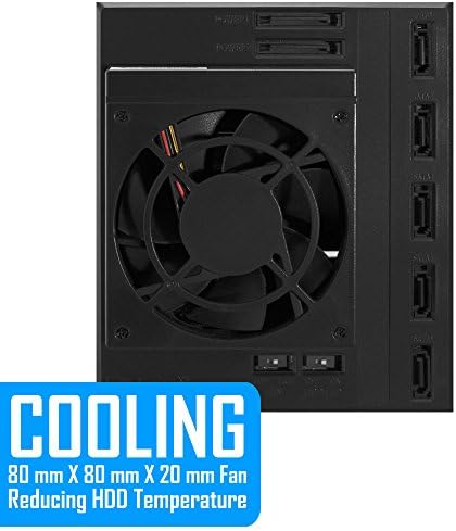 Kingwin Universal Hot Swap Mobile Rack for 2.5” & 3.5” SSD/HDD – Effortless Internal Tray-Less SATA Hard Drive Backplane Enclosure with 6 Gbps Support for SATA I/II/III & SAS I/II – Ultimate Flexibility and Enhanced Data Transfer Speed for Efficient Storage Management