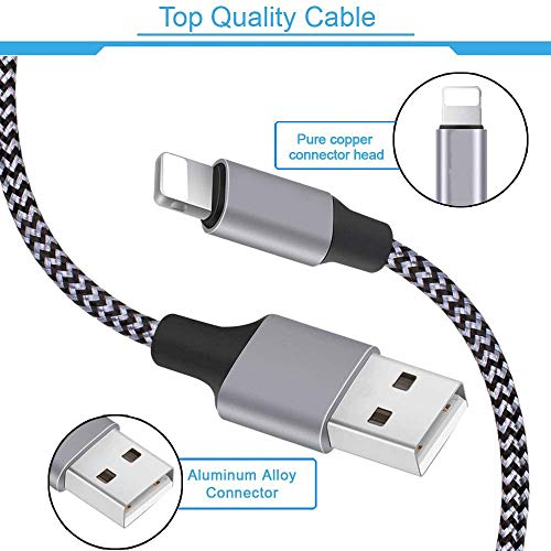 Ultra-Fast i Phone Dual Port Charger Set – 6 FT Lightning Cable & Compact Wall Plug Adapter for i Phone 14, 13, 12, 11 Pro Max, XS, X, 8, 7 Plus, SE & i Pad – Quick Charge Technology for Seamless Power on the Go
