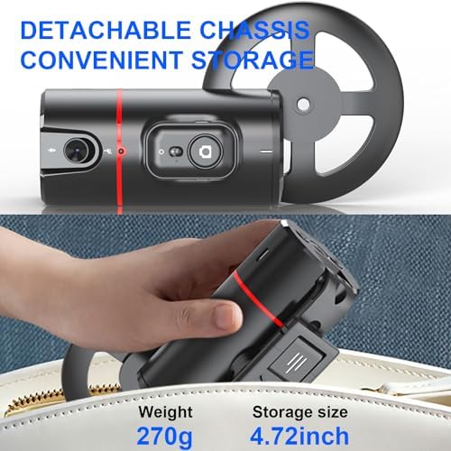 Auto Face Tracking Tripod, No App Required, Rechargeable Battery, 360° Rotation Phone Tracking Holder Face Body Phone Camera Mount for Live Vlog Streaming Video Chat – Enhanced Compatibility and Speed