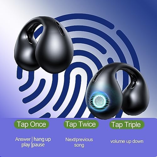 Revolutionary Open Ear Bone Conduction Bluetooth Headphones – Waterproof Wireless Ear Clip Earbuds with Long Battery Life for Active Lifestyles – Ergonomic Design for Comfort and Enhanced Awareness