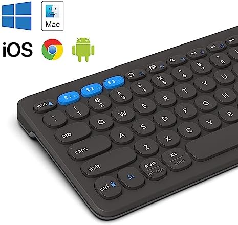 Transform Your Typing Experience with the ZAGG Pro Keyboard 12 – Compact Wireless Charging Multi-Device Keyboard for Windows, mac OS, Android & More – Ergonomically Designed for Comfort & Productivity – Effortless Device Switching for Modern Multitaskers