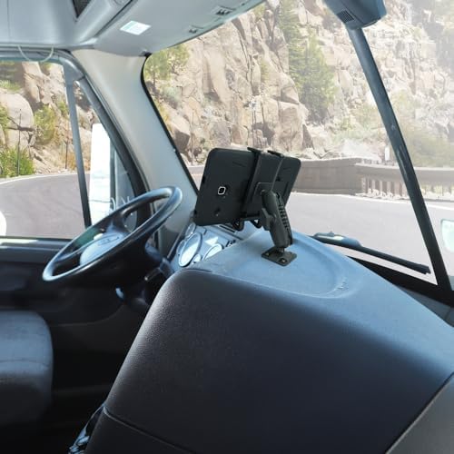 Ultimate ARKON Heavy-Duty Car Phone Holder with Secure Grip | Adjustable Drill Base Mount for i Phone, Samsung, Google & Nokia | Spring-Loaded Smartphone Holder Expands to 7.25 Inches | Reliable Accessory for Safe Navigation & Hands-Free Use