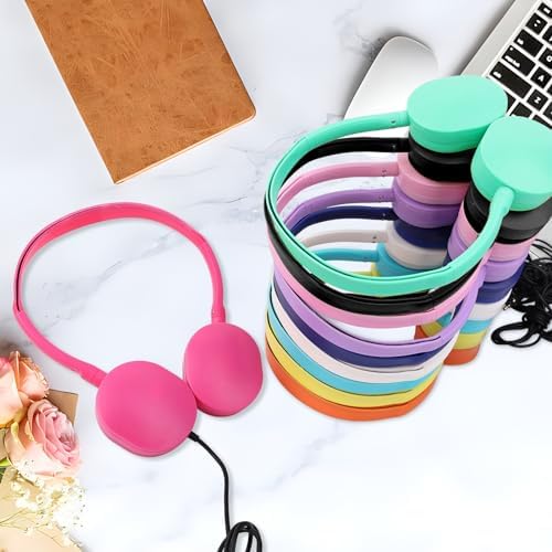 Colorful Classroom Headphone Set – 15-Pack Wired Earphones for Students, Teens, and Adults | Perfect for Group Learning, Multimedia Activities, and School Engagement | Comfortable, Durable Design with Broad Device Compatibility