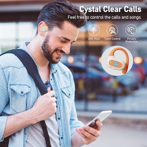 YMOO Open Ear Wireless Bluetooth 5.2 Headphones – Superior Comfort Sweatproof Air Conduction Earbuds, 34-Hour Playtime, Ultra-Low 40 ms Latency for Gamers and Fitness Enthusiasts, Impressive Hi-Fi Sound Quality, Lightweight and Secure Design for Ultimate Awareness (Black)