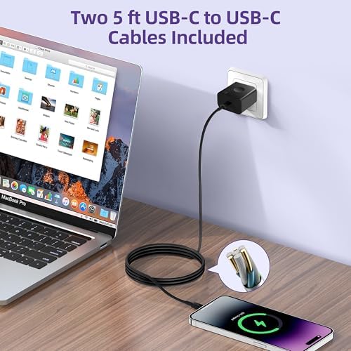 20 W USB-C Fast Charging Block with 5 ft Cable – Ultimate Power Solution for i Phone 16/15 & Samsung Galaxy S23/S22/S21/S20 – Portable 4-Pack for Home and Travel Efficiency and Universal Compatibility