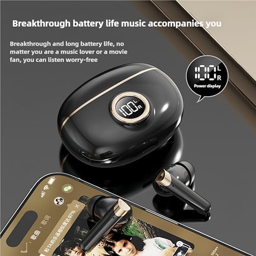 Drem Max Bluetooth 5.4 Wireless Earbuds – Superior Noise-Cancelling Technology with IP7 Waterproof Protection – 42-Hour Battery Life for Uninterrupted Listening – Ultra-Light Design for Active Lifestyles and Everyday Comfort – Exceptional Sound Quality for Smartphones, Tablets, and Laptops