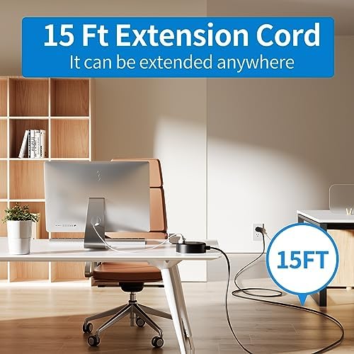 Flat Extension Power Strip with USB Charging Ports – NTONPOWER 5 Ft Slim Cord Surge Protector for Home & Office – 3 AC Outlets + 2 USB-C & 2 USB-A Ports for Fast Device Charging – Ideal for Space-Saving & Travel Use