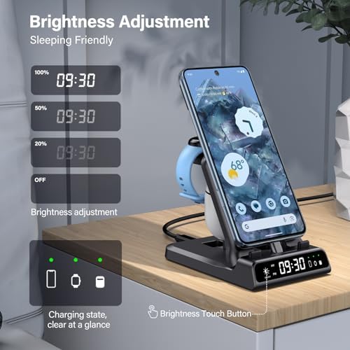 Revolutionary 3-in-1 USB C Charging Hub for Google Pixel Devices – 25 W Super Fast Charging Dock for Pixel Watch 1 & All Pixel Generations Including Pixel Buds Pro/2/A-Series – Sleek, Space-Efficient Design for Optimal Device Organization and Rapid Power-Up