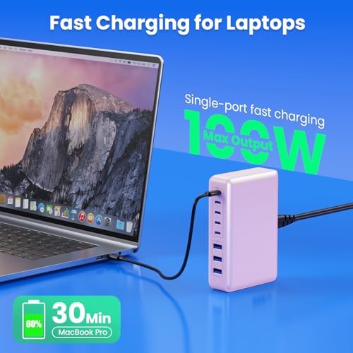 Power Up in Style: 300 W Ga N IV 8-Port USB-C Charging Hub – Fast PD 100 W Charger for Mac Book, i Phone 16/15/14, and Galaxy Devices – Ultimate Compact Charging Solution for Home and Travel Efficiency – Multi-Device Compatibility with Rapid Charging Capability – Engineered for Professionals and Tech Enthusiasts – Stay Powered Anywhere with This Versatile Charging Station