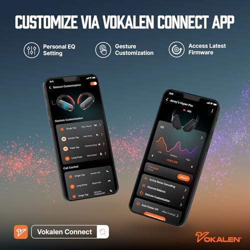Experience Unmatched Audio Freedom with VOKALEN Reflex Pro Wireless Sport Earbuds – Superior Active Noise Cancellation, IP68 Waterproof Design, Ergonomic Secure Fit, and 50-Hour Battery Life for Uninterrupted Workouts and Leisure Activities (Black)
