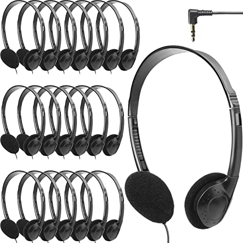 Flutesan 20 Pack Wired On-Ear Headphones – Durable Purple Classroom Headset for Students & Educators, Adjustable Comfort, Enhanced Device Compatibility, Ideal for Group Learning & Individual Study Sessions