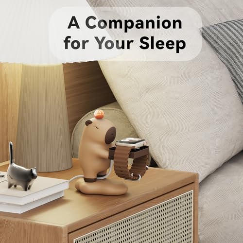 Capybara-Inspired Apple Watch Charging Stand – Whimsical Dock for Ultra2, SE2 & All Series – Fast Charging Solution with Adorable Aesthetic for Home & Office – Sturdy, Compact Design for Effortless Use & Charming Décor