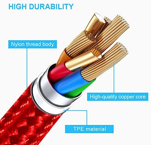 Premium 5-Pack i Phone Charger Set: MFi Certified Nylon Braided Fast Charging Cables (3 FT, 6 FT, 10 FT) for i Phone 14/13/12/11/X/Max/8/7/6/5/SE/i Pad – Unmatched Durability & Versatile Lengths for Every Lifestyle