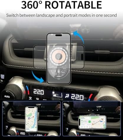 Upgrade Your Toyota RAV4 (2019-2025) with the Ultimate Wireless Charging Phone Holder – 360° Rotating Mag Safe Mount for Seamless Navigation and Effortless Installation, Elevate Your Auto Interior with Style and Functionality