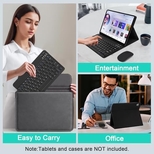 Sleek Wireless Keyboard and Mouse Combo – Rechargeable Bluetooth & 2.4 GHz USB for i Pad, Smartphone, PC & Laptop – Ergonomic Design for Ultimate Comfort in White – Elevate Your Workspace Efficiency!