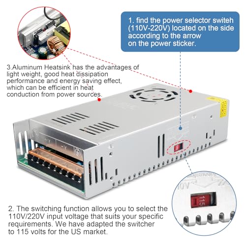 Universal 24 V 10 A AC/DC Power Supply Adapter – 240 W High-Efficiency Switching Converter for LED Lighting & CCTV Systems – Superior Voltage Stability with Advanced Safety Features for Secure Device Performance