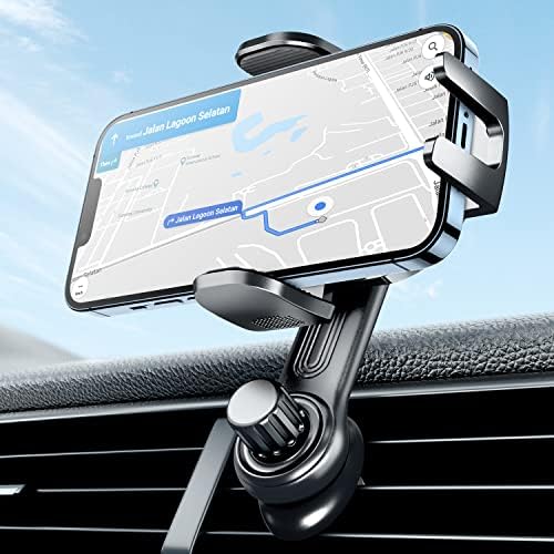 e Samcore Adjustable Car Vent Phone Mount – Versatile Air Vent Clip Holder for i Phone 16/15/14/13 Pro Max & All 4.7″-6.9″ Android Smartphones – Secure, Anti-Fall Design with Enhanced Viewing Angles for Safe Hands-Free Navigation and Calls