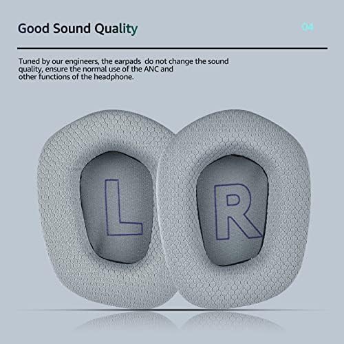 Upgrade Your Gaming with Premium Soft Mesh Ear Pads for Logitech G733 & G335 – Noise-Isolating Foam Enhances Comfort and Sound Quality (Black)