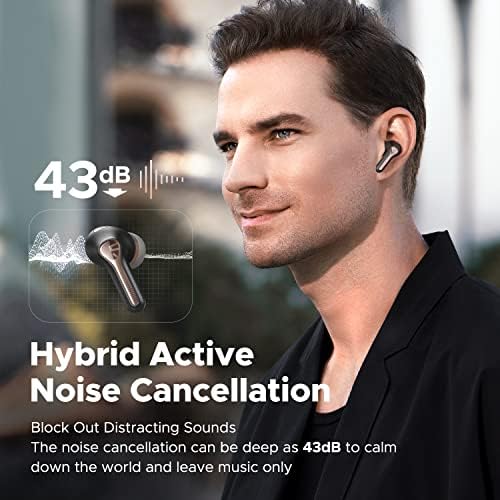 Unleash Superior Sound with Sound PEATS Bluetooth V5.3 Wireless Earbuds – Experience Hi-Res Audio with LDAC, Cutting-Edge Hybrid Active Noise Cancelling, 52 Hours of Continuous Playtime, and Ultra-Low Latency Gaming Mode for Immersive Entertainment. Designed for Ultimate Comfort, These Ergonomic Earphones Are Perfect for Music Lovers and Gamers Seeking Exceptional Clarity and Rich Bass. Elevate Your Listening Journey with Premium 12 mm Drivers and Seamless Bluetooth Connectivity, Ideal for Daily Use, Workouts, or Relaxation. Enjoy a Perfectly Tailored Fit and Enhanced Device Compatibility, Making Every Moment a Musical Escape.