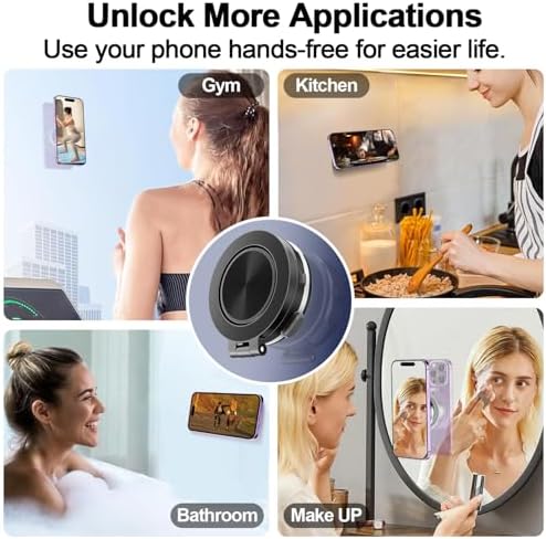 Revolutionize Your Driving with the AICase Magnetic Phone Holder – 360° Rotatable Electric Suction Cup Mount for i Phone & Android, Mag Safe Compatible with Adhesive Pad for Uneven Surfaces – Ultimate Stability & Hands-Free Convenience