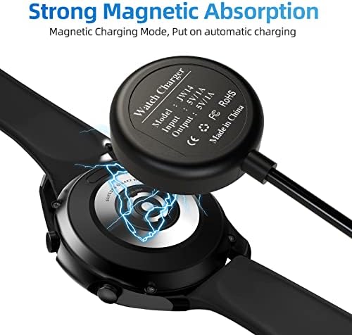 Efficient USB C Charger for Samsung Galaxy Watch Series – Premium Nylon Cables for Galaxy Watch 7/6/5/4/3/Active 2 – Rapid Charging with Advanced Safety Features for Everyday Use and Travel Convenience