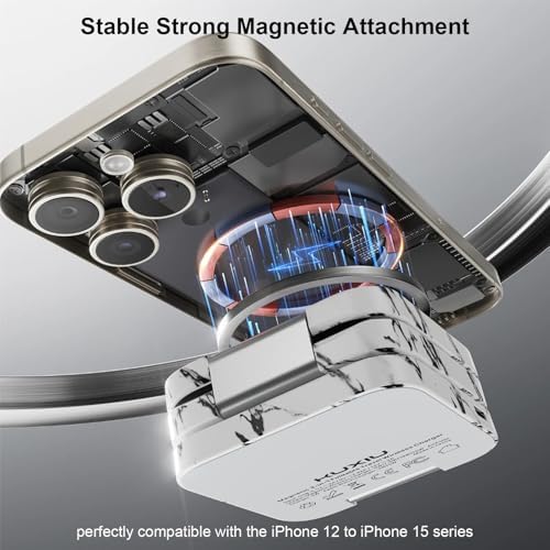 X55 Magnetic Foldable 3-in-1 Charging Station for Apple Devices – 15 W Fast Wireless Charger for i Phone 16, 15, 14, 13, 12 Series, 5 W Apple Watch Power Station, Portable Air Pods Charging Stand – Sleek Black Design for Travel and Home Use