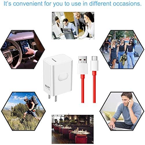 Ultra-Fast Warp Charger: 30 W USB-C Wall Adapter with 3.3 FT Data Cable for One Plus Devices – Unmatched Quick Charging for Models 9, 8 Pro, 7 T, 6, 5 T, 5, 3 T, and 3 – Compact, Durable, and Travel-Friendly Power Solution for Seamless Connectivity and Efficiency