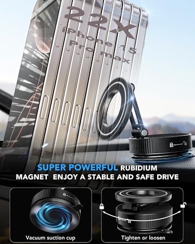 Revolutionize Your Hands-Free Experience with the 360° Foldable Magnetic Phone Holder – Versatile Suction Cup Mount for i Phone 16/15/14/13, Ideal for Cars, Gyms, Mirrors & Tiles – Ultimate Stability and Convenience for Active Lifestyles