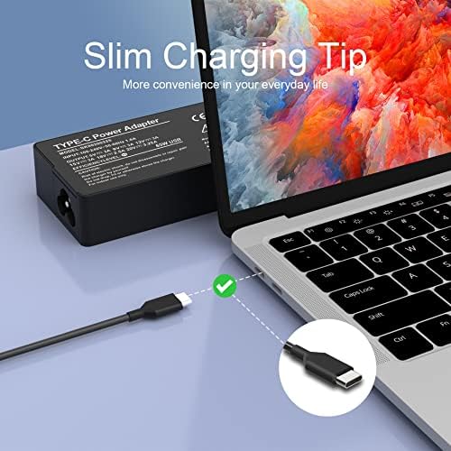High-Speed USB C Laptop Charger – 65 W & 45 W Replacement for Dell, HP, Lenovo, Asus, Acer, Razer Blade, Mac Book & Samsung – Universal Compatibility & Fast Charging AC Adapter with Power Cord for Efficient Performance Across Multiple Devices