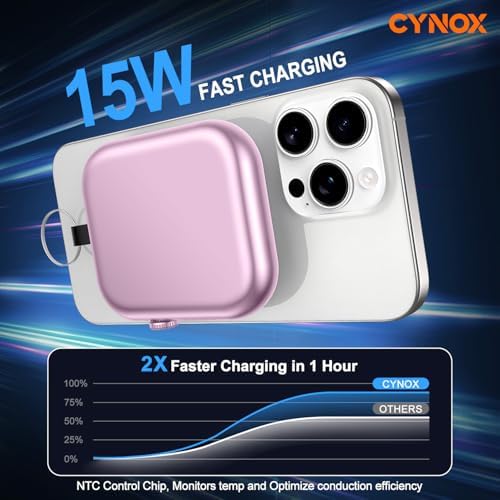 6000 m Ah Magnetic Power Bank – 3-in-1 Portable Charger for i Phone 12-16, Apple Watch, and Air Pods – 22.5 W Fast Charging USB-C Battery Pack for Effortless On-the-Go Power and Enhanced Device Compatibility