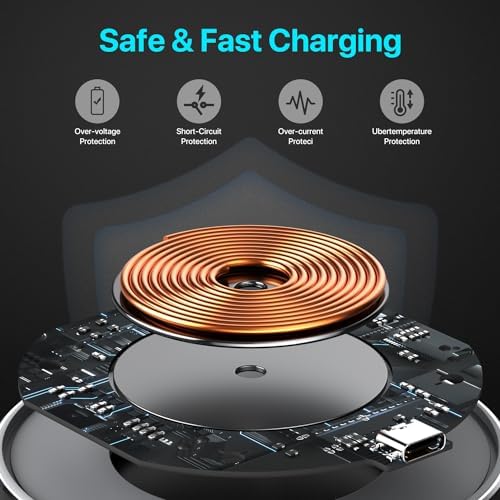 Ultra-Fast 30 W Wireless Charging Pad – Qi-Compatible Charger for Galaxy S24/S23/S22/S21/S20/S10 & i Phone 16/15/14/13/12/11 Series – Sleek, Safe, & Non-Slip Design for Home and Office Use – Effortless Device Powering with Intelligent Temperature Control
