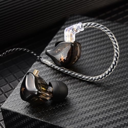 Transform Your Listening Journey with QKZ ZXT Hi-Fi In-Ear Monitors – Pro-Grade Gaming Earbuds with Detachable Cable for Musicians and Gamers – Experience Unmatched Audio Clarity, Versatile Device Compatibility, and Fashion-Forward Transparent Design for All-Day Comfort