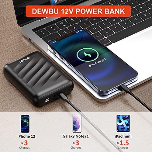 DEWBU 12 V Power Bank with Smart LED Display – Ultimate Battery Charger for Heated Jackets, Outdoor Heating Gear, and Smart Devices – Fast Charging, Lightweight, and Durable for All Adventures