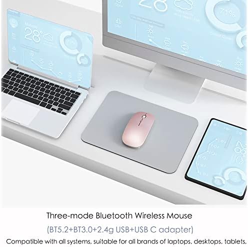 Sleek Bluetooth Wireless Mouse for Mac, Windows & i Pad – Ergonomic Design, High-Precision Navigation, Rechargeable & Dual-Mode Compatibility (Gray & Black) – Elevate Your Productivity with Clutter-Free Connectivity