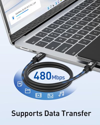High-Performance 240 W USB C Cable – 9.8 ft Fast Charging & Data Transfer Cord for Mac Book, i Pad Pro, XPS, Surface Pro – Durable, Flexible Design Ideal for Home & Office Use – Essential Accessory for Tech Professionals and Enthusiasts